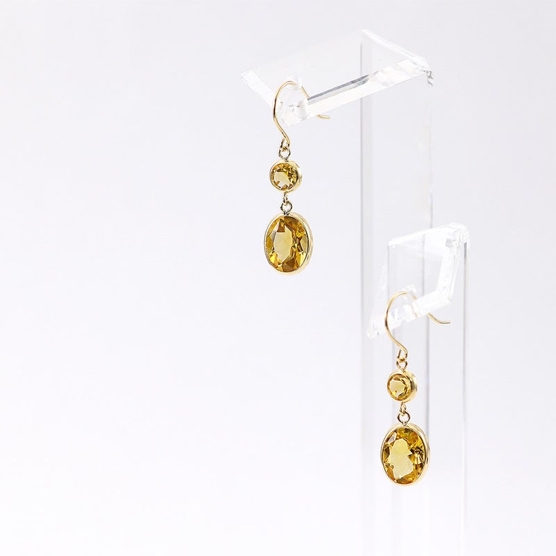 K18YG ガーネットroアメジストorペリドットorシトリン フックピアス_14