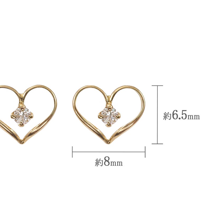 K18YG ダイヤモンド ハートピアス_04