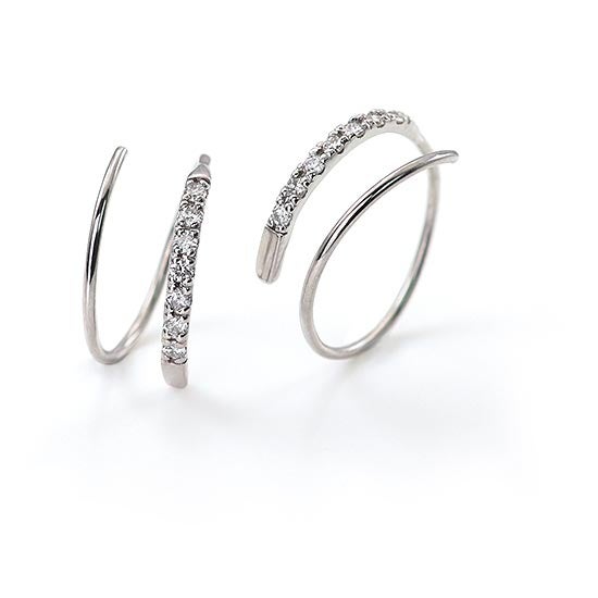 K18WG ダイヤモンド フープピアス_04