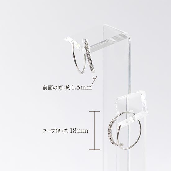K18WG ダイヤモンド フープピアス_05