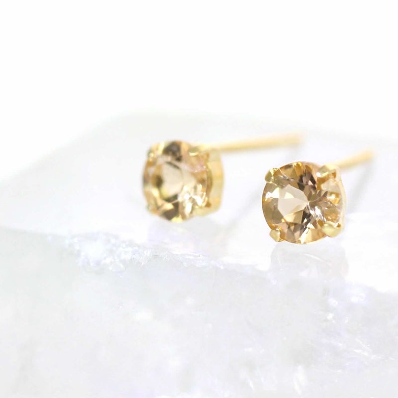 K18YG インペリアルトパーズピアス 11月の誕生石_10