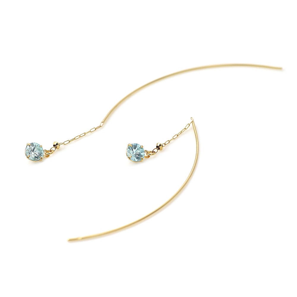 K18YG ブルージルコンピアス | Jewelry ROLA（ジュエリーローラ）