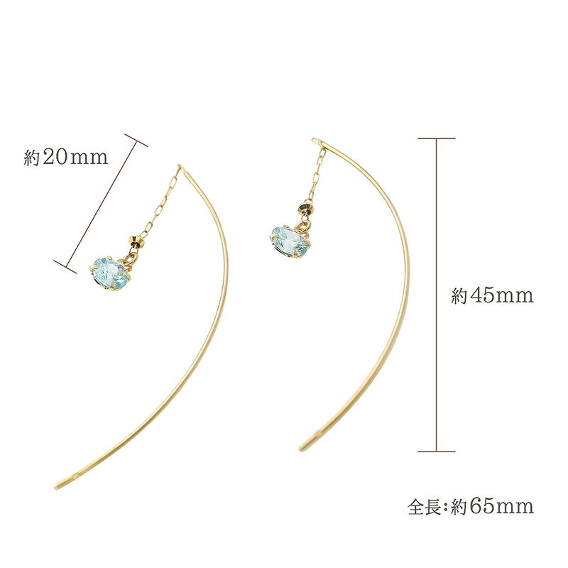 K18YG ブルージルコンピアス_05