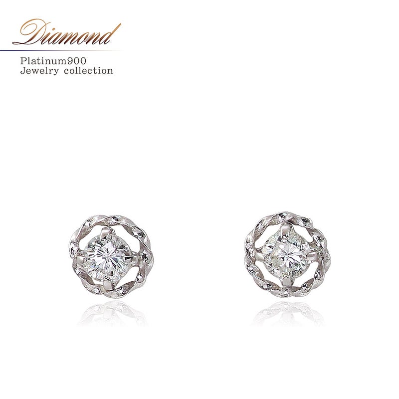 Pt900 ダイヤモンド ピアス_01