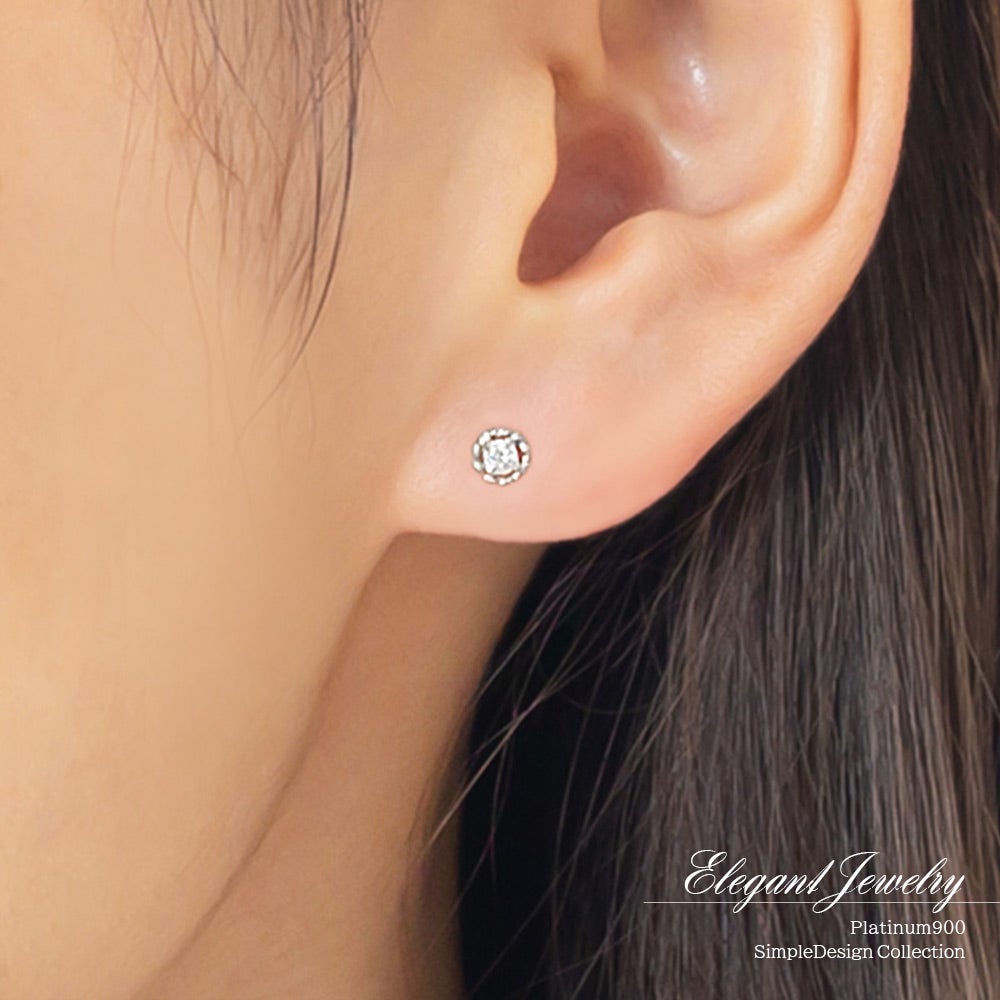 Pt900 ダイヤモンド ピアス_05