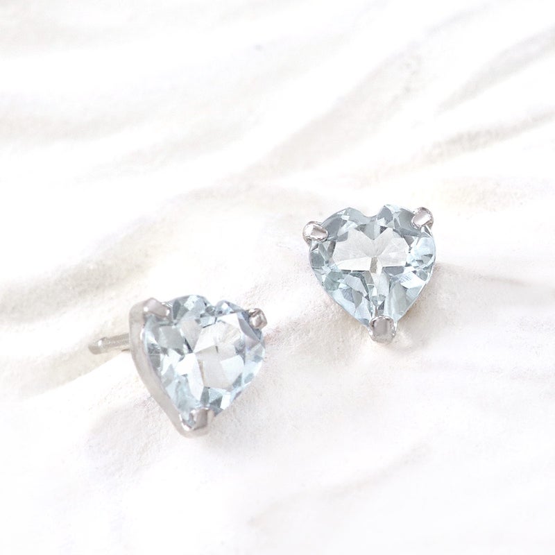 Pt900 アクアマリン ハートピアス_02