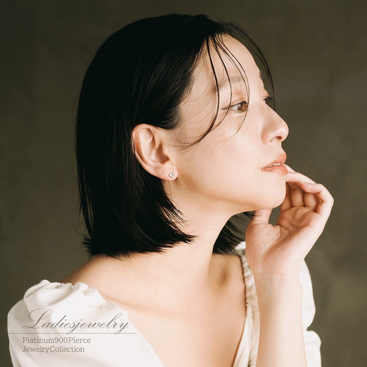 Pt900 アクアマリン ハートピアス_12