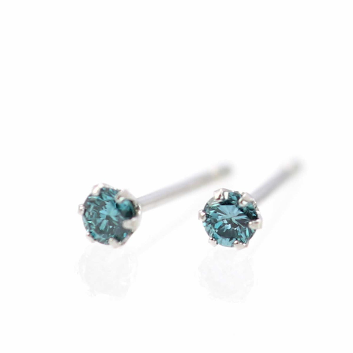 Pt900 ブルーダイヤモンド ピアス_09