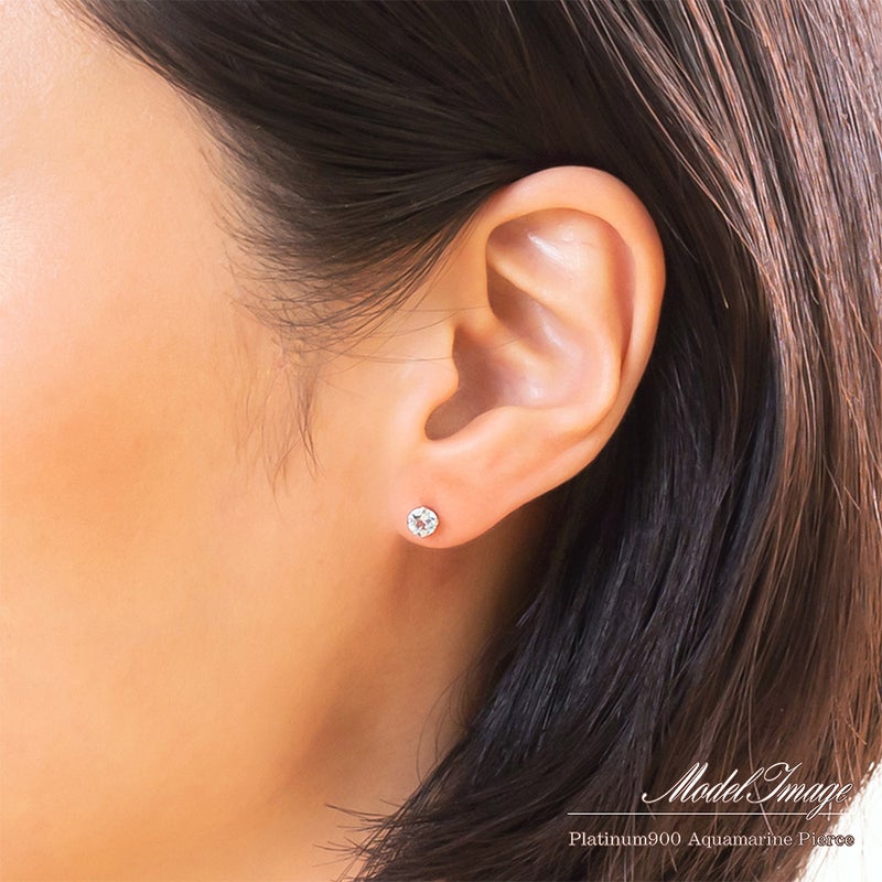 Pt900 アクアマリン ピアス_04