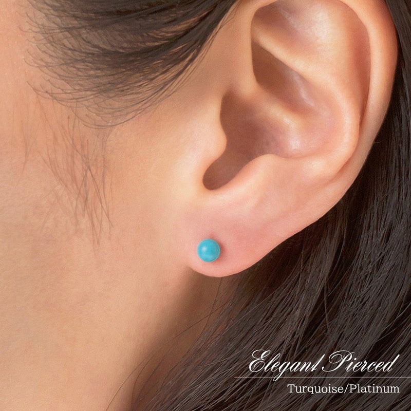 Pt900 ターコイズ ピアス_10