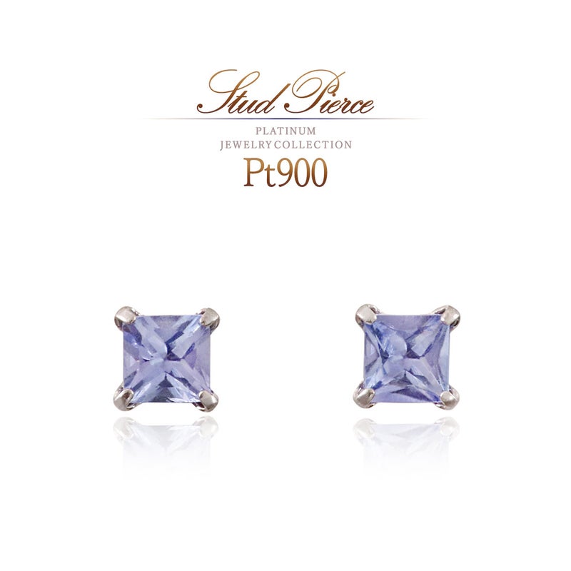 Pt900 タンザナイトピアス_01