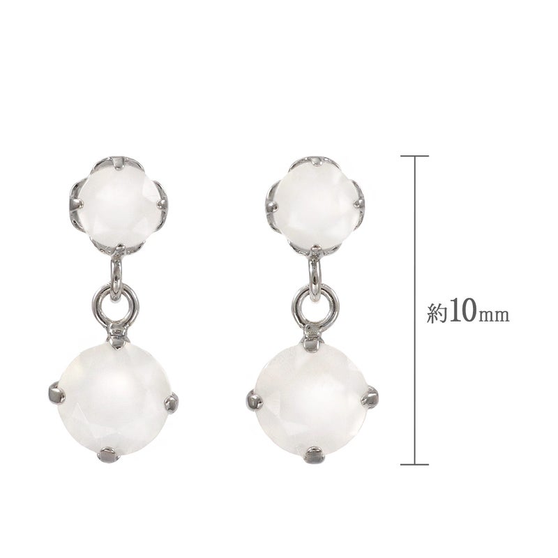 Pt900 ムーンストーン ピアス_04