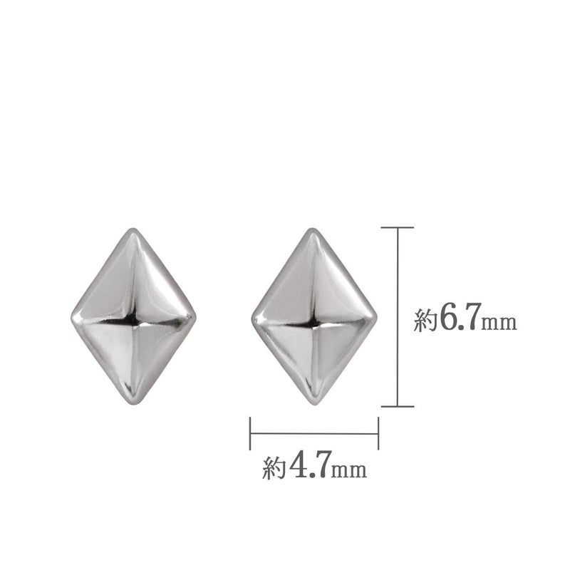 Pt900 ひし形モチーフ ピアス_05