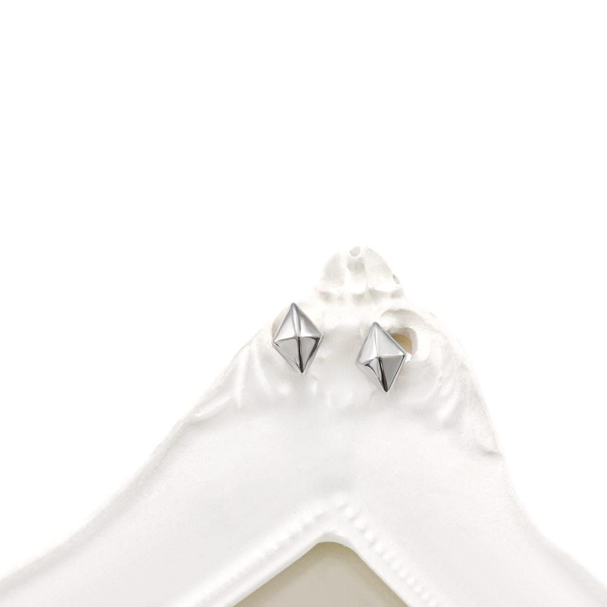 Pt900 ひし形モチーフ ピアス_09