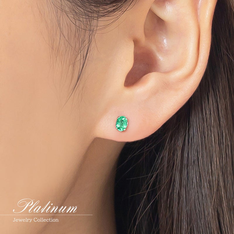 Pt900 エメラルド ピアス_05