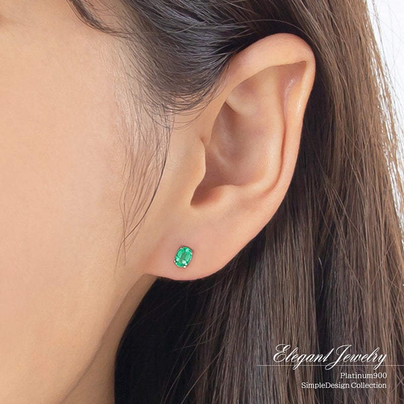 Pt900 エメラルド ピアス_11