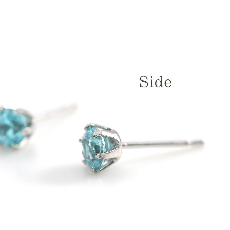 Pt900 ブルージルコン ピアス_10