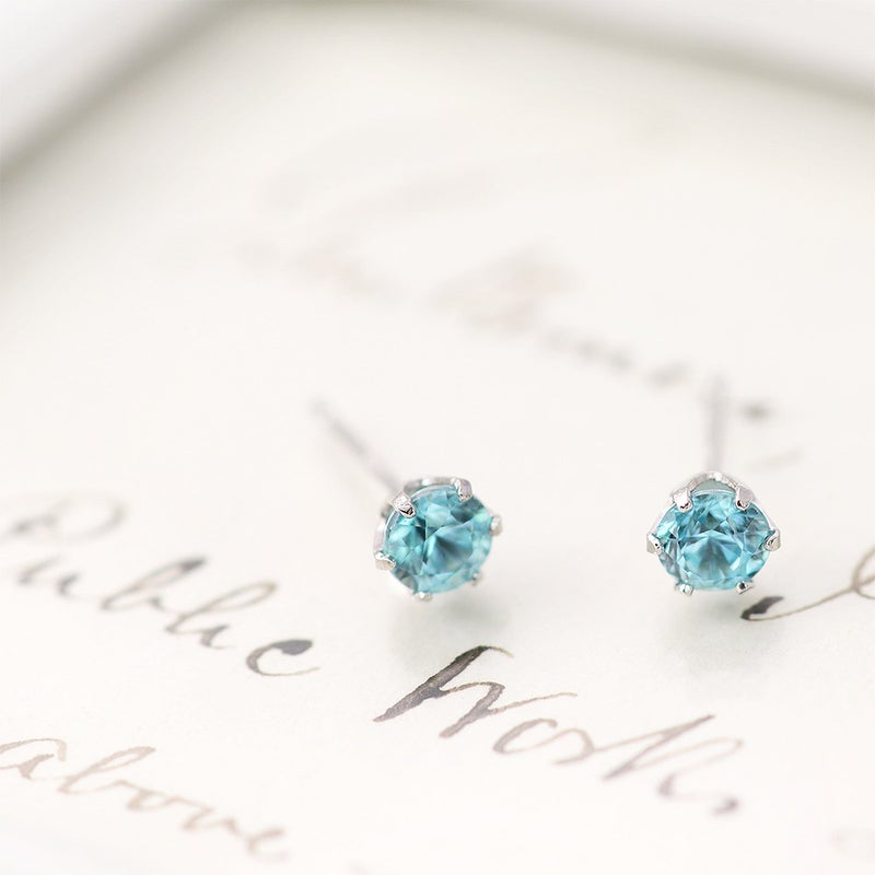 Pt900 ブルージルコン ピアス_12