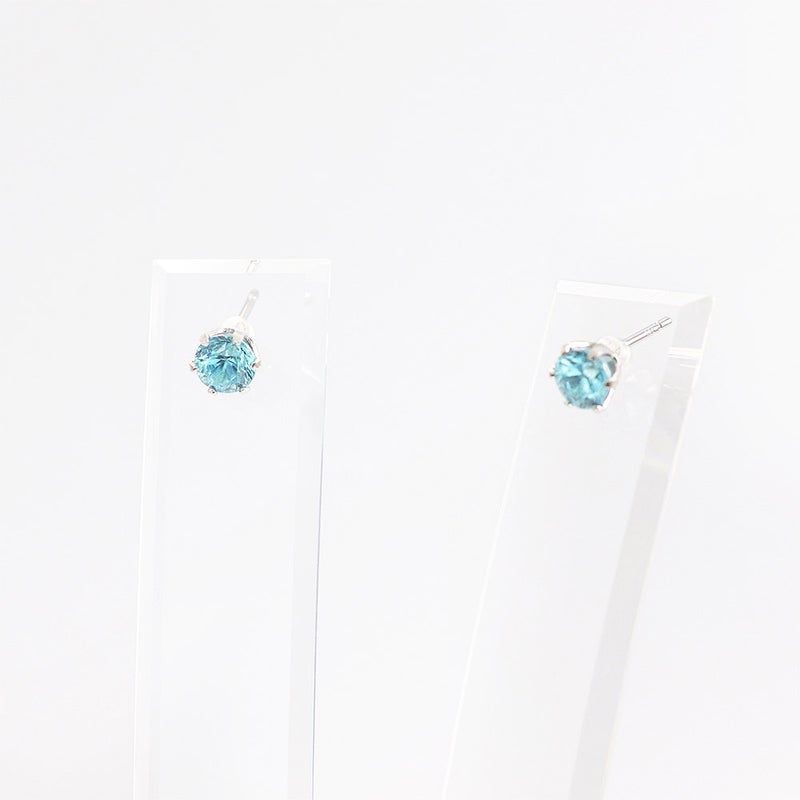 Pt900 ブルージルコン ピアス_14