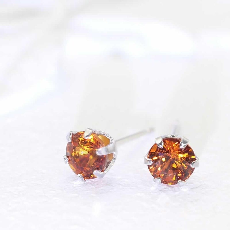 Pt900 マンダリンガーネット ピアス_02