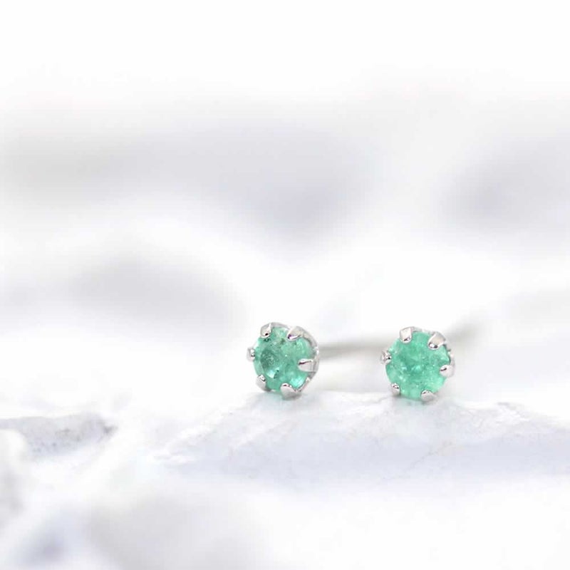 Pt900 パライバトルマリン ピアス 10月の誕生石_02