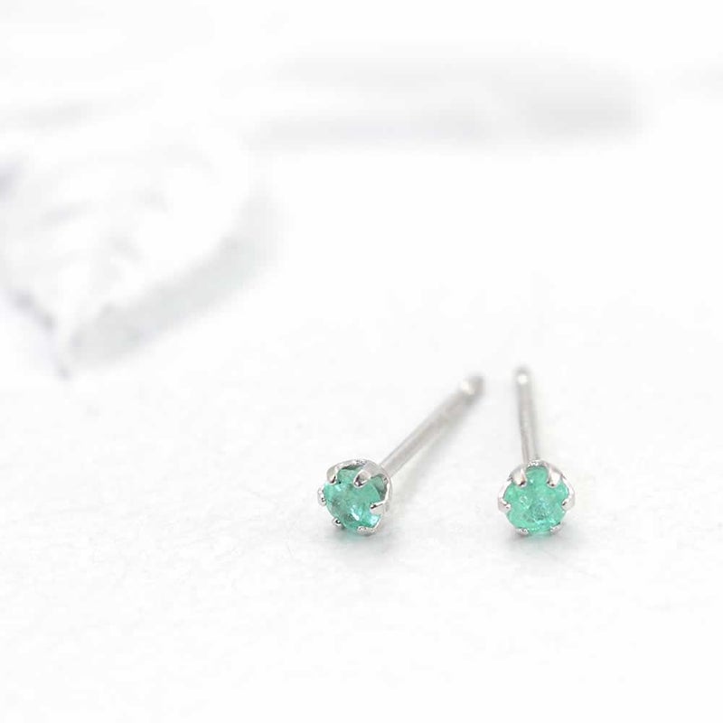 Pt900 パライバトルマリン ピアス 10月の誕生石_03