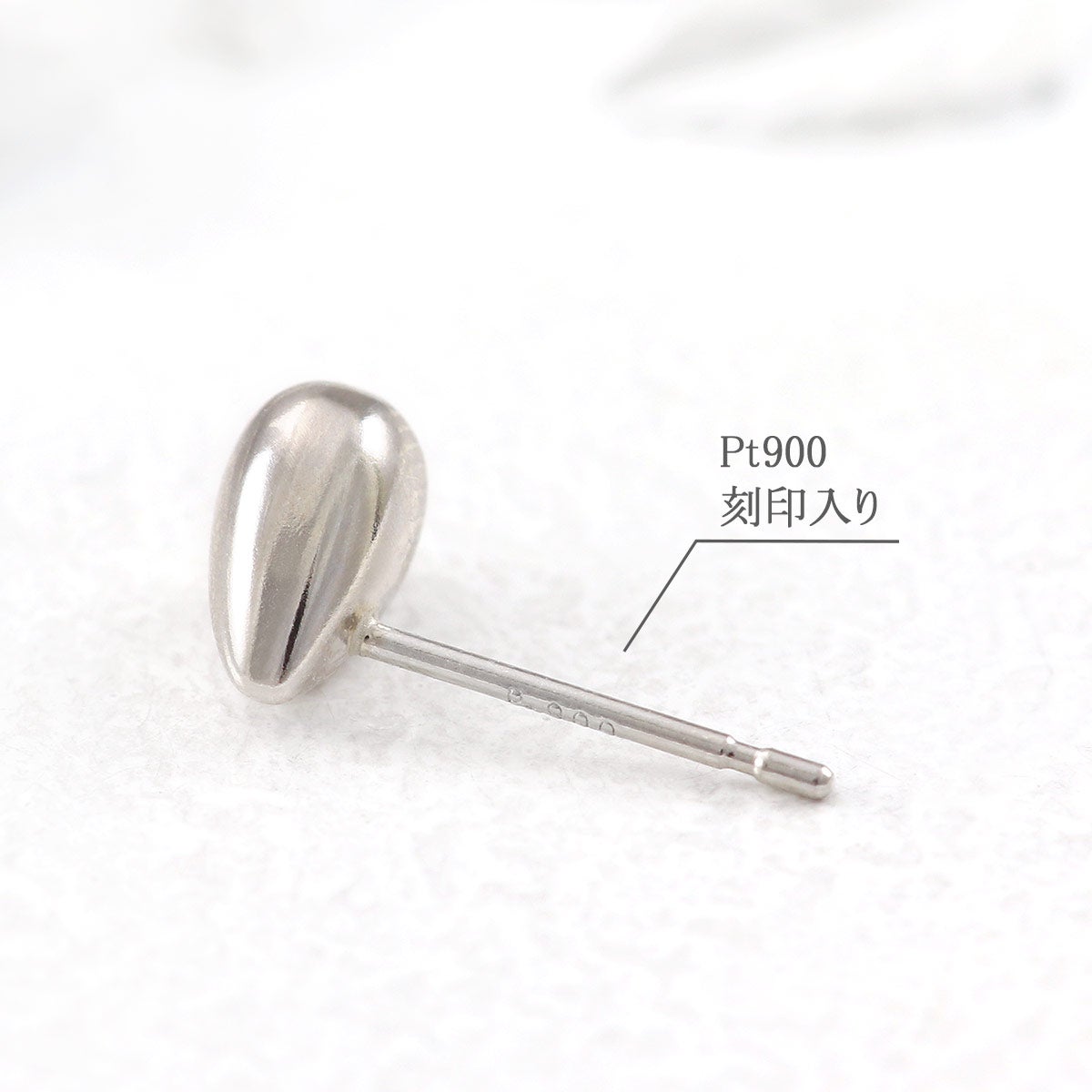Pt900 ティアドロップ ピアス_05