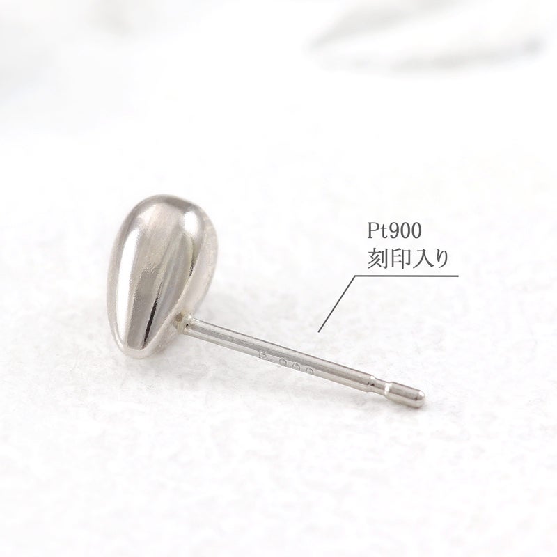 Pt900 ティアドロップ ピアス_05