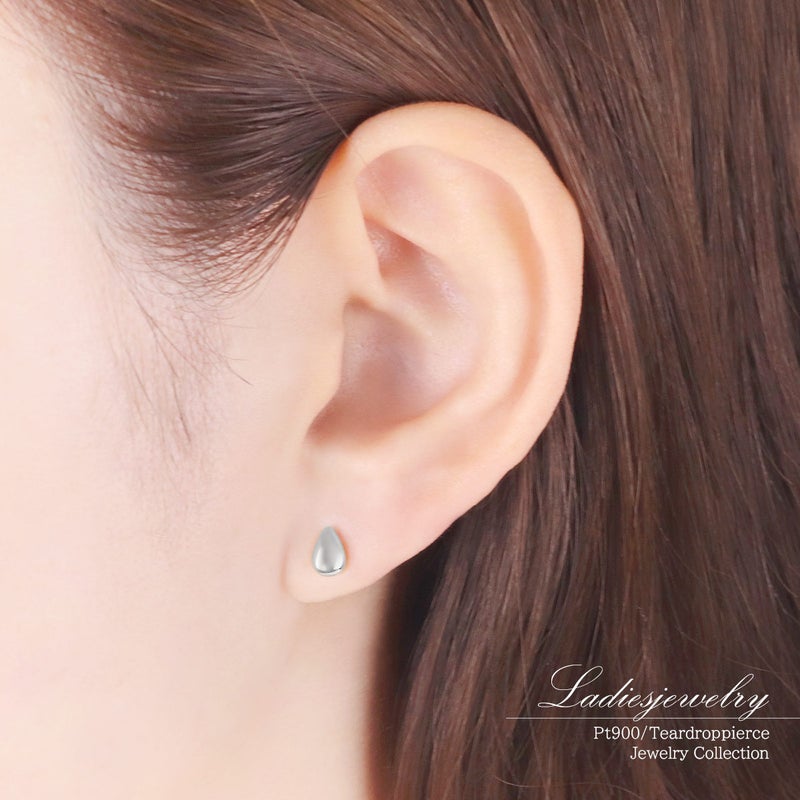 Pt900 ティアドロップ ピアス_10