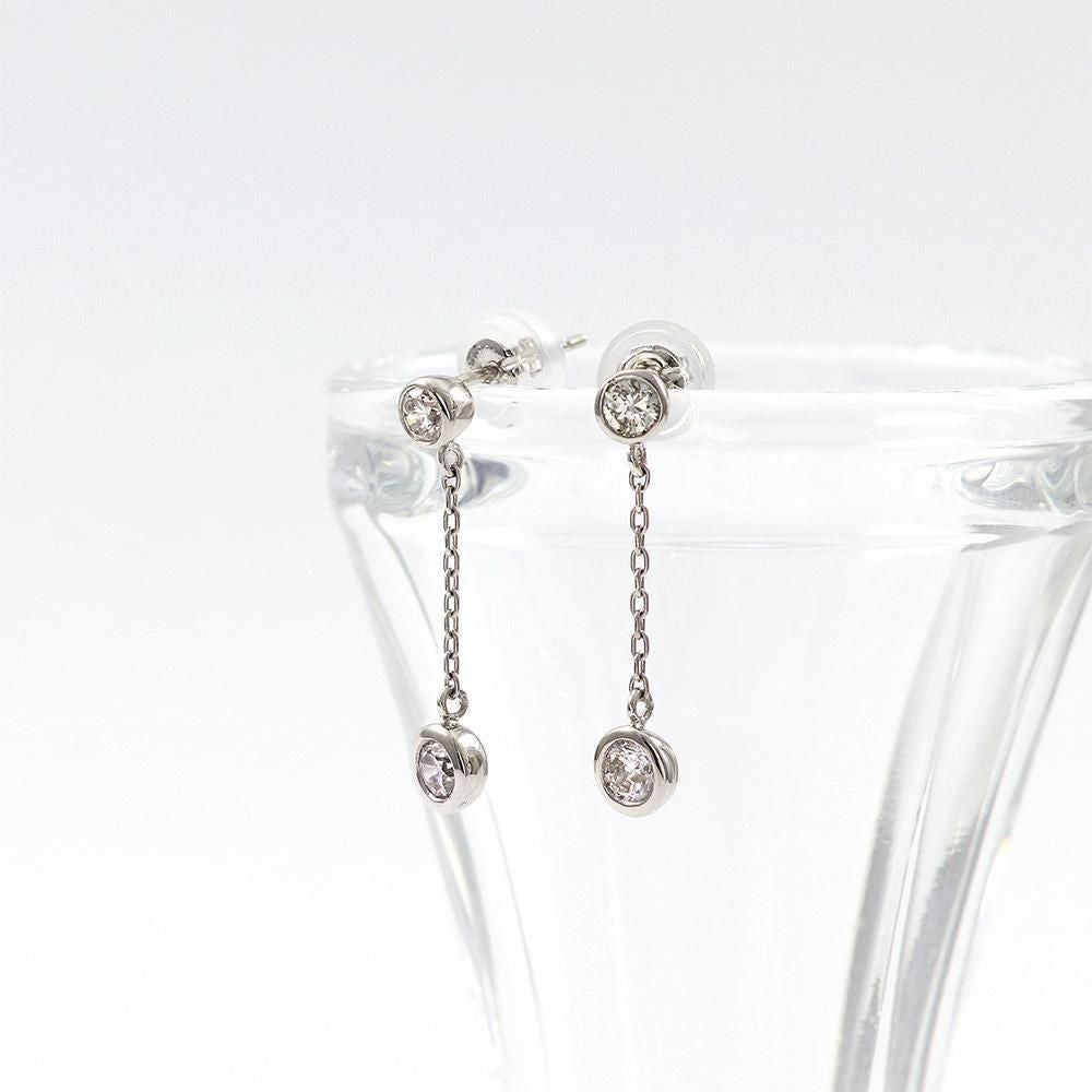 Pt900 ダイヤモンド ロングピアス_02