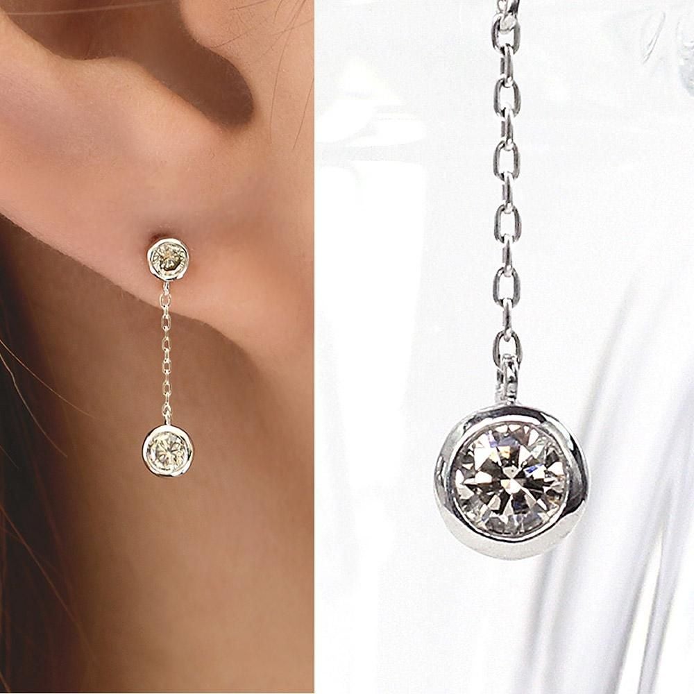 Pt900 ダイヤモンド ロングピアス_03