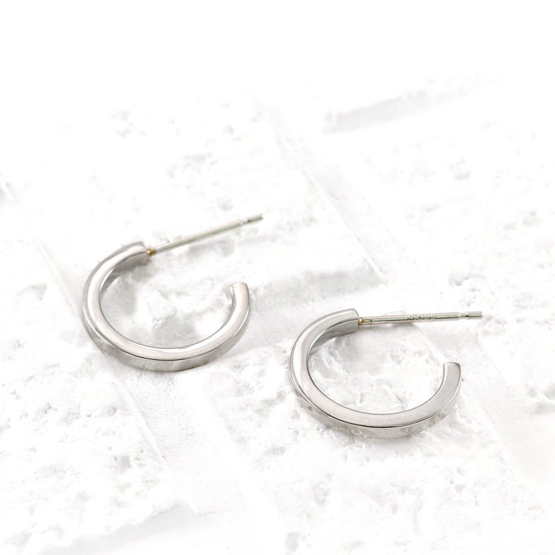 Pt900 半円フープ ピアス_02
