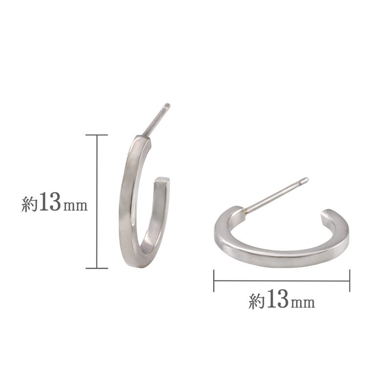 Pt900 半円フープ ピアス_04