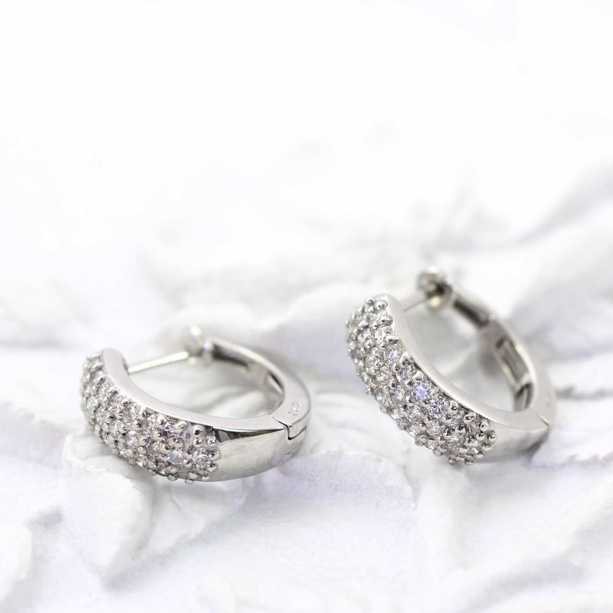 Pt900 ダイヤモンド フープピアス  【製作期間：約30日】_02