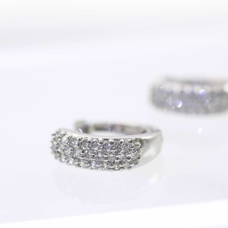 Pt900 ダイヤモンド フープピアス  【製作期間：約30日】_03