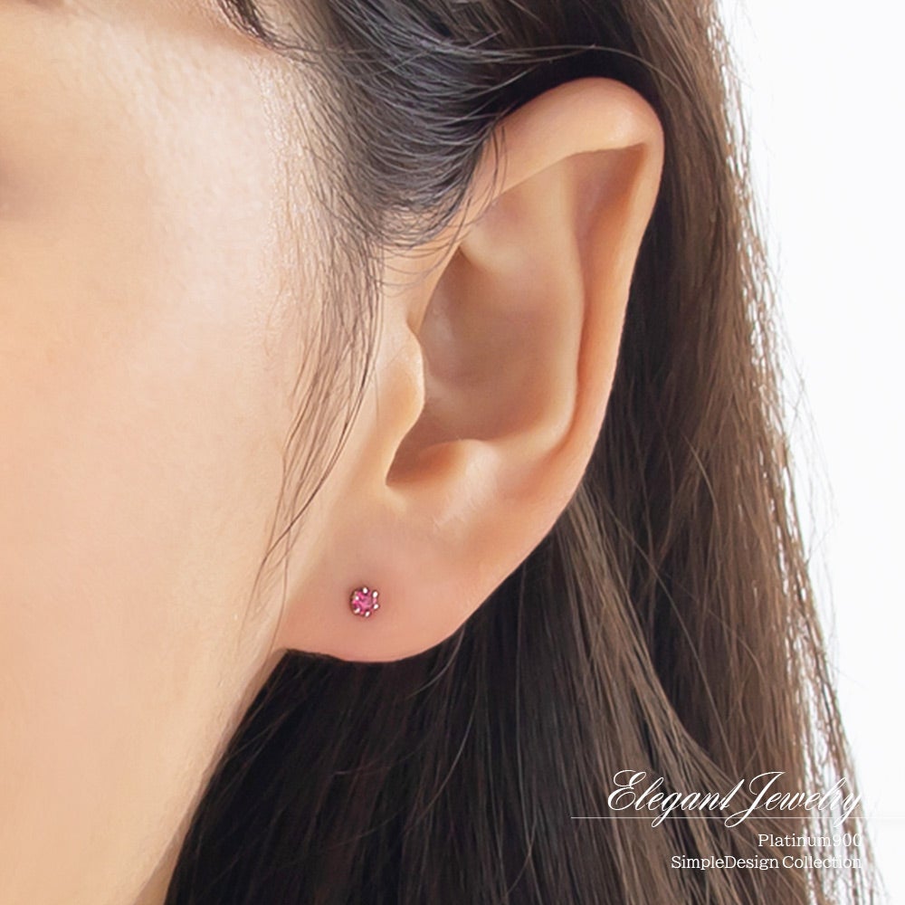 Pt900 ピンクスピネル ピアス_10