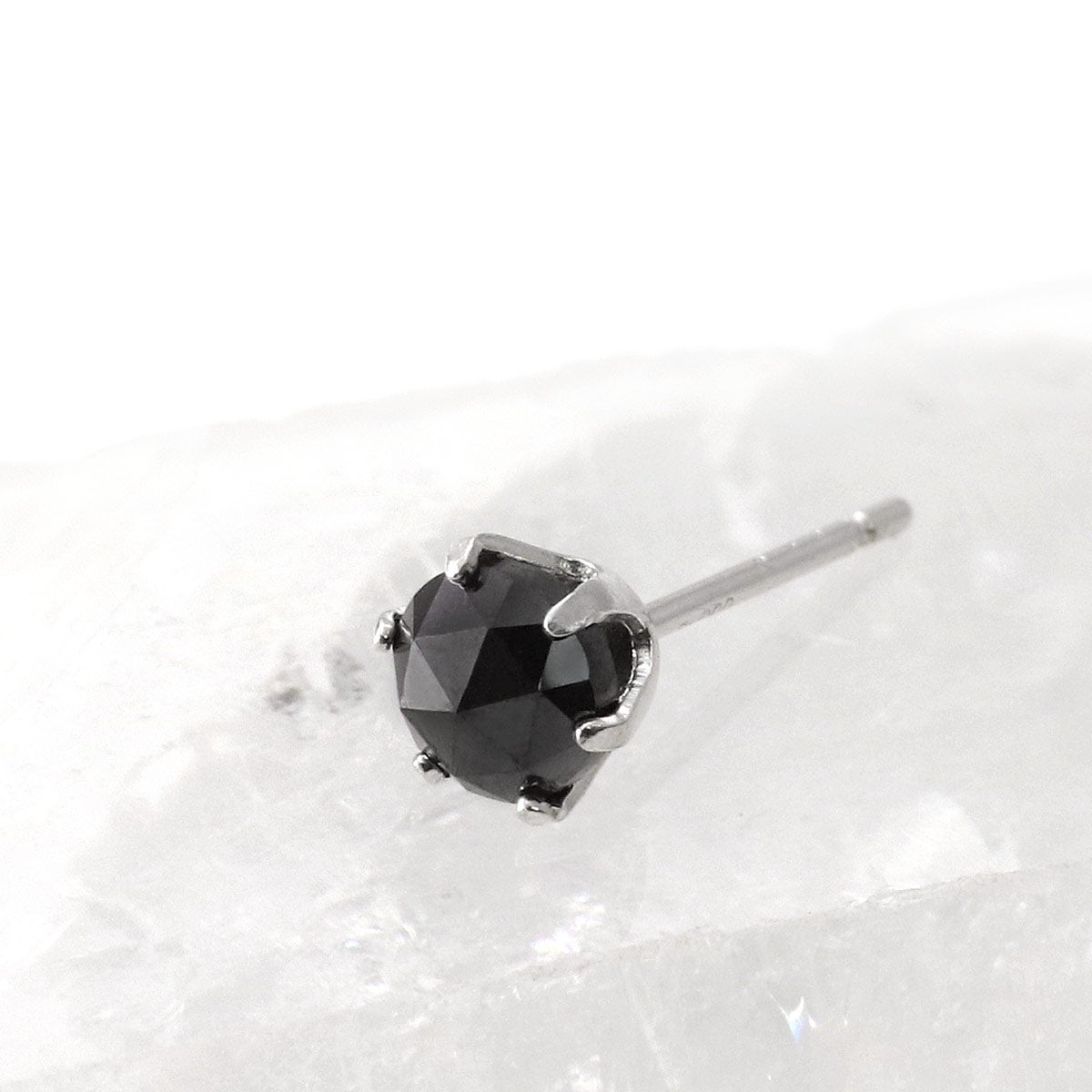 Pt900 ブラックダイヤモンド ピアス (片耳) | Jewelry ROLA