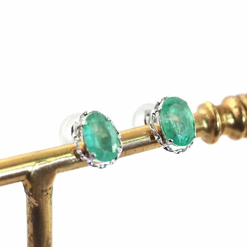 Pt900 エメラルド ピアス_03