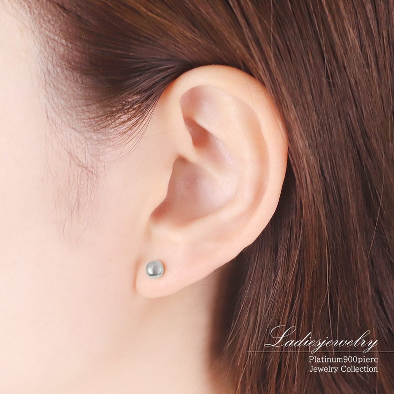 Pt900 丸玉ピアス_10