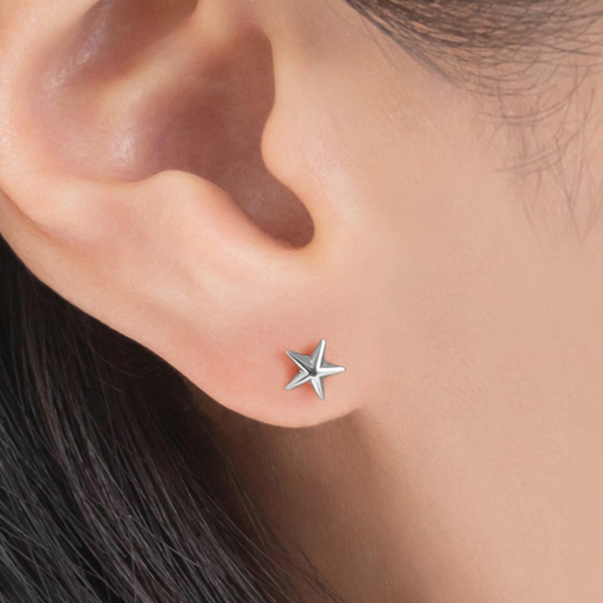 Pt900 星モチーフ ピアス_04