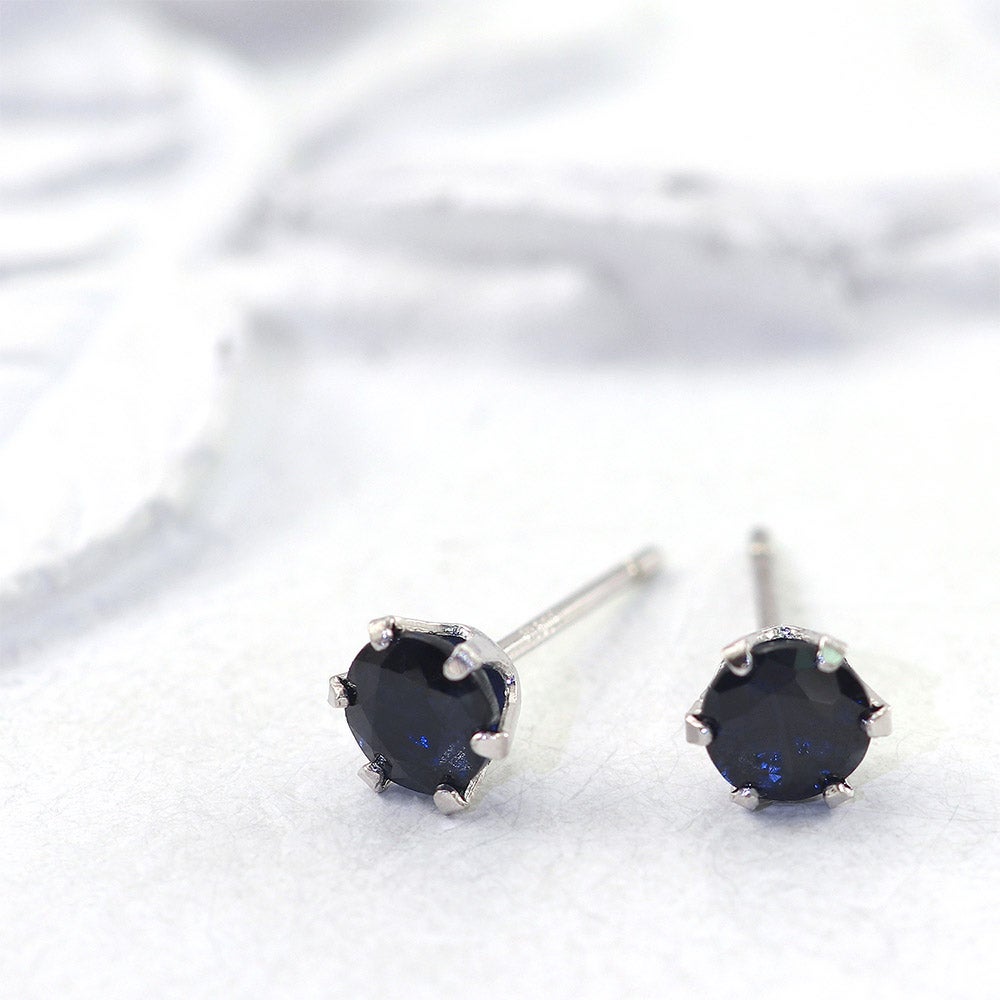 Pt900 サファイア ピアス 9月 誕生石_02