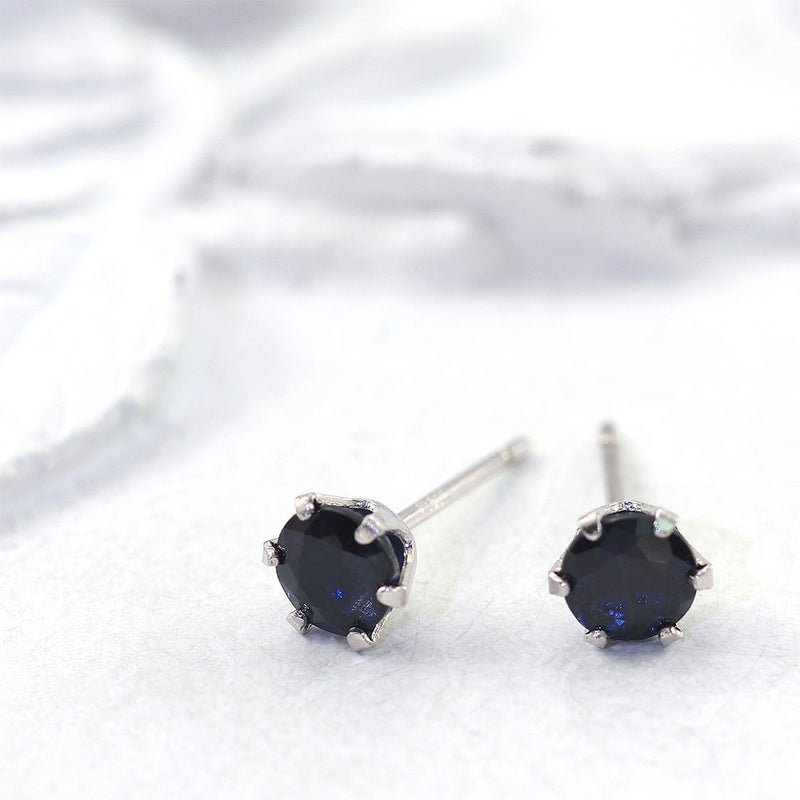 Pt900 サファイア ピアス 9月 誕生石_02