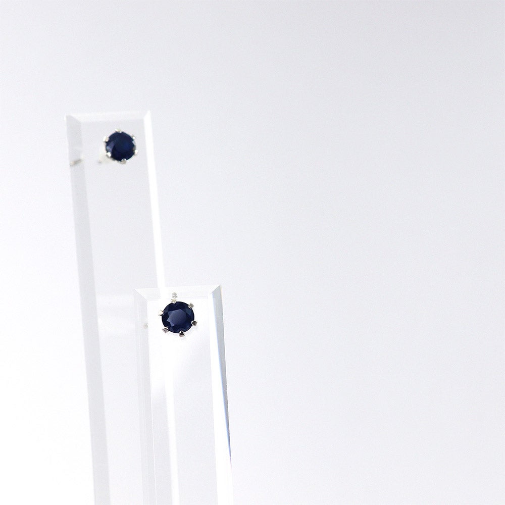Pt900 サファイア ピアス 9月 誕生石_04