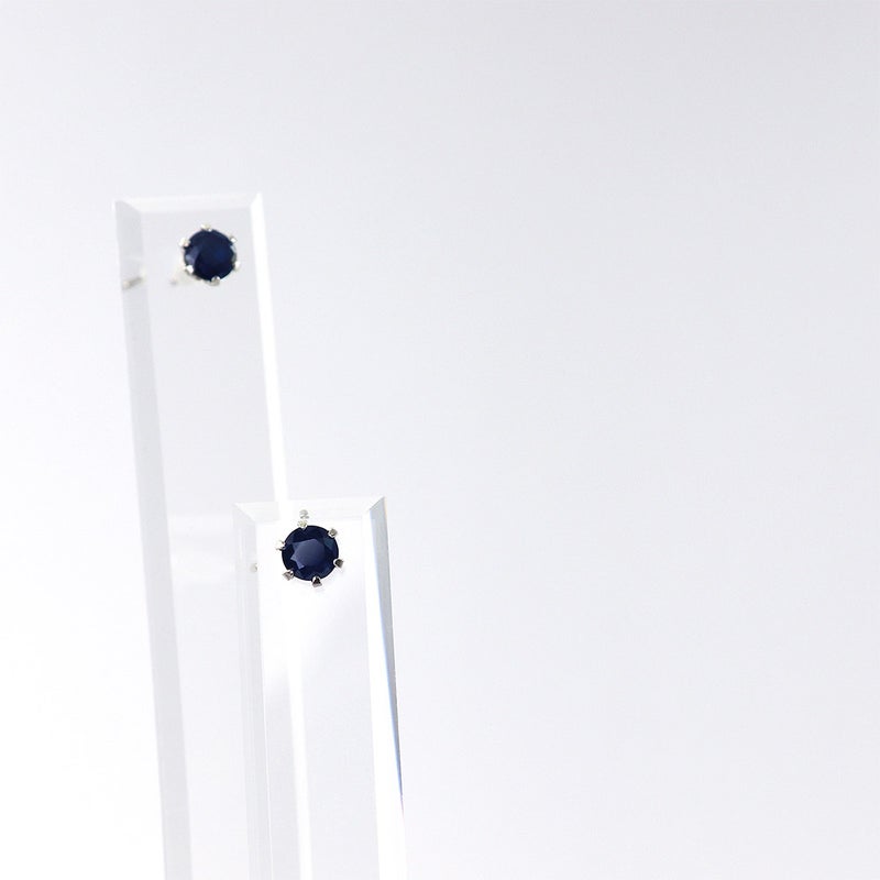 Pt900 サファイア ピアス 9月 誕生石_04