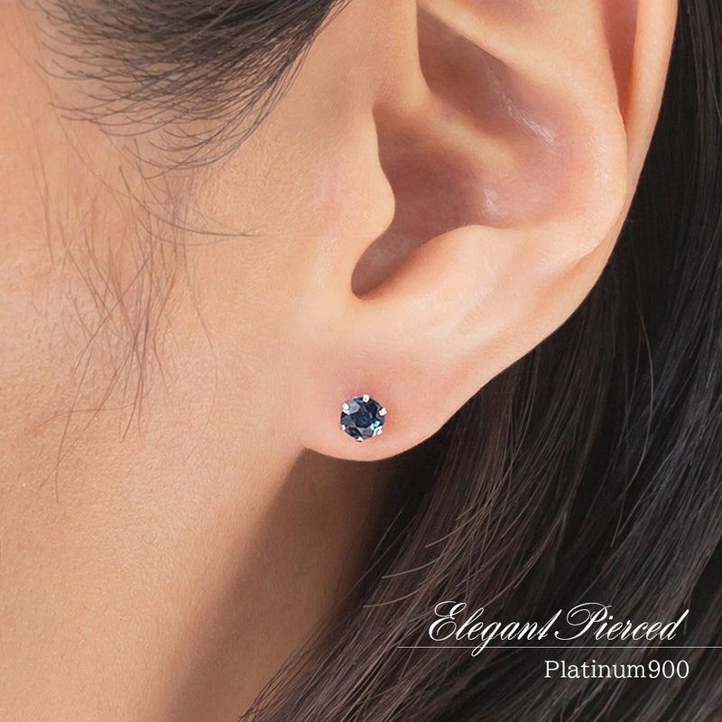 Pt900 サファイア ピアス 9月 誕生石_10