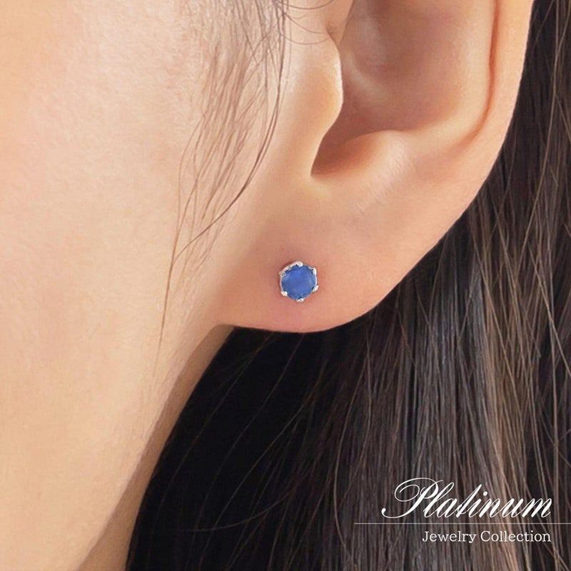 Pt900 サファイア ピアス 9月 誕生石_10