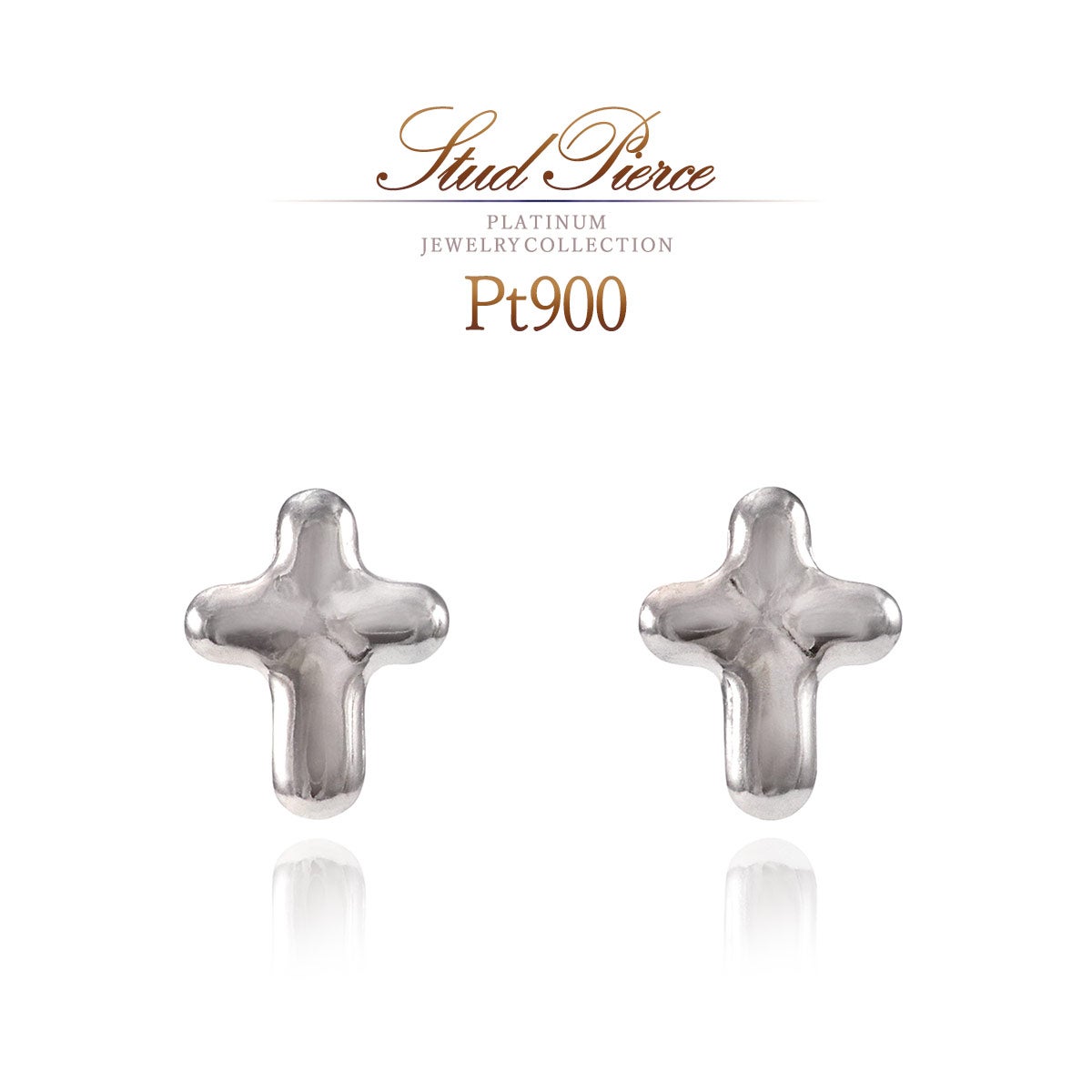 Pt900 クロスモチーフ ピアス_01