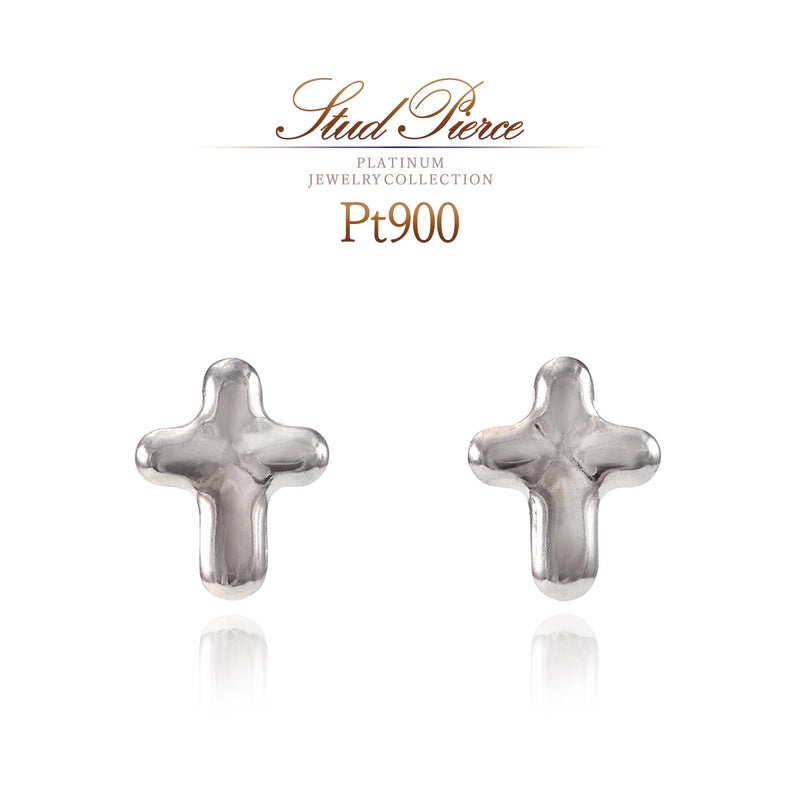 Pt900 クロスモチーフ ピアス_01