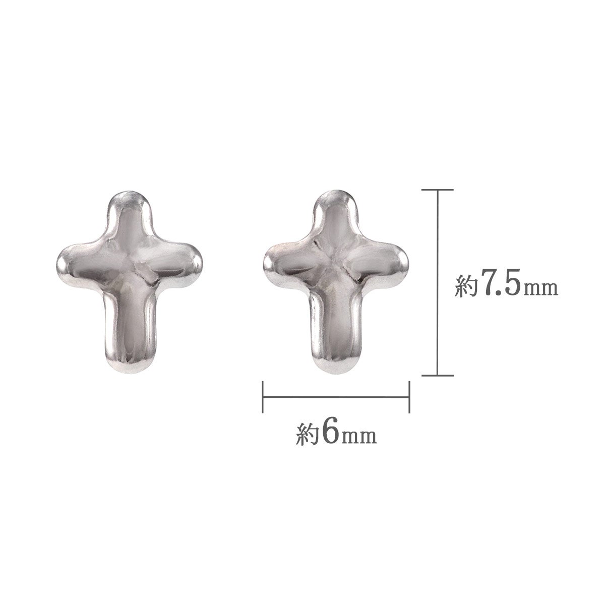 Pt900 クロスモチーフ ピアス_04