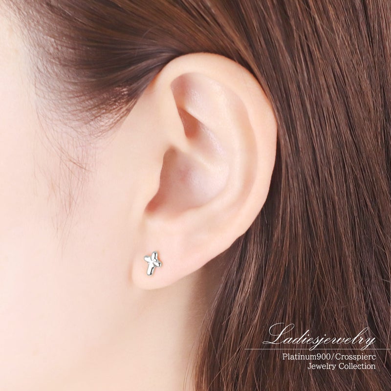 Pt900 クロスモチーフ ピアス_10
